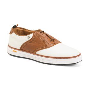 ALLEN EDMONDS Men's Made In Usa Leather Waterproof Straits Saddle Golf Shoes